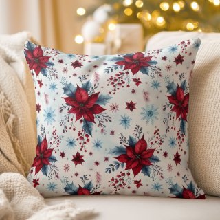 Saténová obliečka na vankúš LUP-506 Vianočné hviezdy na ľadovo modrom - Biante.sk Saténová obliečka na vankúš LUP-506 Vianočné hviezdy na ľadovo modrom - Biante.sk