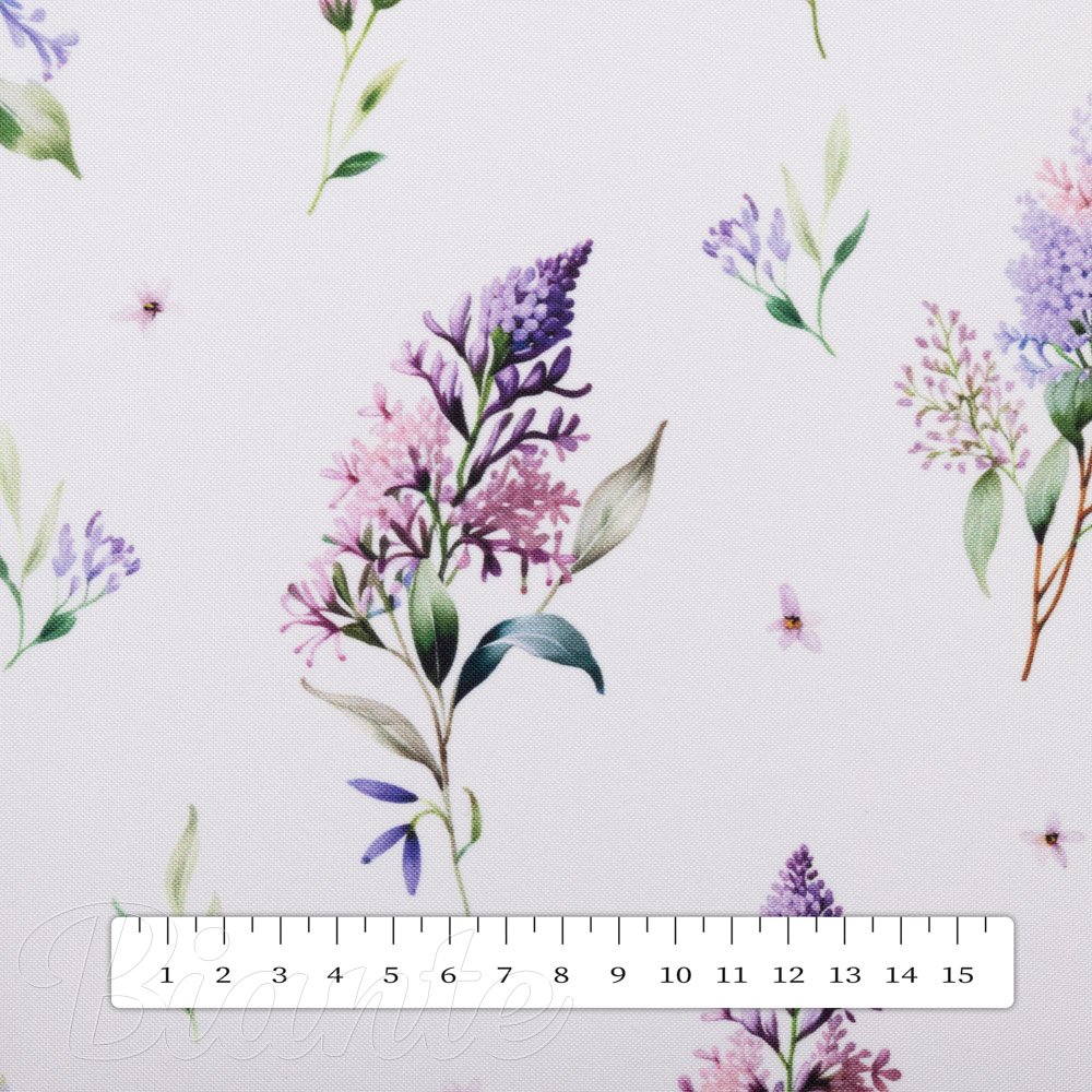 Teflonová látka na ubrusy TF-105 Šeříky na bílém - šířka 155 cm - detail 6 - Biante.cz