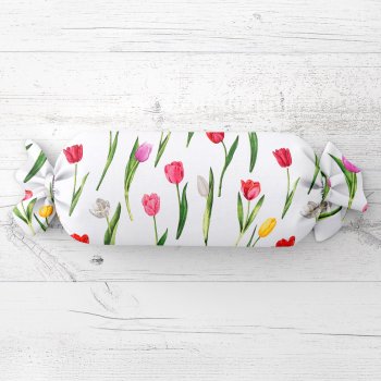 Vankúš valec bonbon Sandra SA-506 Tulipány na bielom - Biante.sk Vankúš valec bonbon Sandra SA-506 Tulipány na bielom - Biante.sk