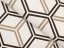 Bavlněná látka/plátno Sandra SA-558 Hnědé hexagony na krémovém - šířka 220 cm - Biante.cz