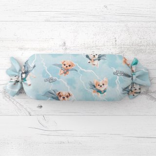 Dětský polštář válec bonbon Sandra SA-651 Psí superhrdinové na ledově modrém - Biante.cz Dětský polštář válec bonbon Sandra SA-651 Psí superhrdinové na ledově modrém - Biante.cz