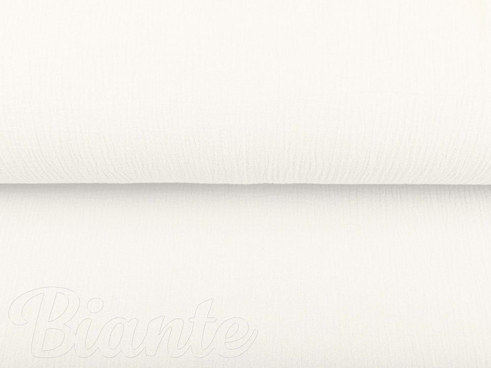 Mušelín dvojitá gázovina MSN-049 Bílá - metráž šířka 140 cm - detail 5 - Biante.cz