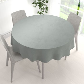 Sametový kulatý ubrus Velvet Premium SVP-046 Světle šedý - detail 1 - Biante.cz