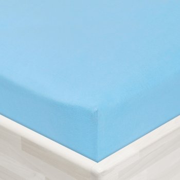 Detské jersey napínacie prestieradlo do postieľky JR-017 Azúrovo modré - detail 1 - Biante.sk