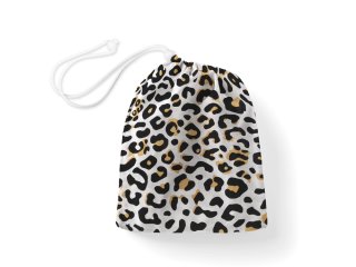 Bavlněný pytlík/sáček na přezůvky Sandra SA-409 Leopardí vzor na bílém - Biante.cz Bavlněný pytlík/sáček na přezůvky Sandra SA-409 Leopardí vzor na bílém - Biante.cz