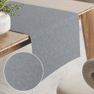 Teflonový běhoun na stůl TF-086 Ornamenty na šedém - Biante.cz