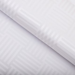 Dekorační látka Monako PM-124 Pruhovaná šachovnice bílá - šířka 320 cm - Biante.cz