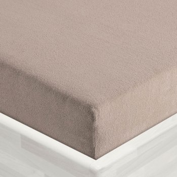 Dětské froté napínací prostěradlo do postýlky FR-027 Šedohnědé - detail 1 - Biante.cz