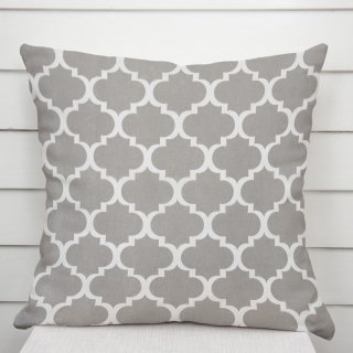 Bavlněný povlak na polštář Sandra SA-188 Šedé Maroko - Biante.cz