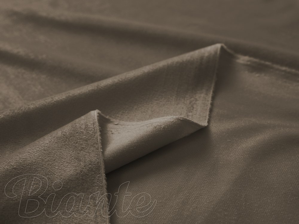 Dekorační látka Samet Velvet SV-031 Hnědá khaki - šířka 150 cm - detail 5 - Biante.cz