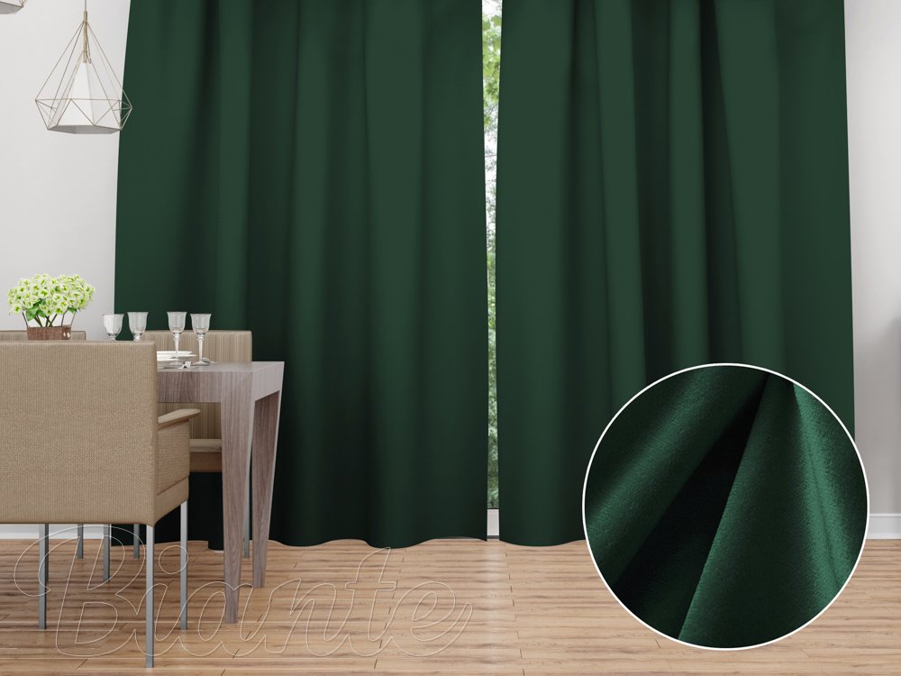 Sametový závěs Velvet Premium SVP-040 Lesní zelená - šířka 135 cm - Biante.cz Sametový závěs Velvet Premium SVP-040 Lesní zelená - šířka 135 cm - Biante.cz