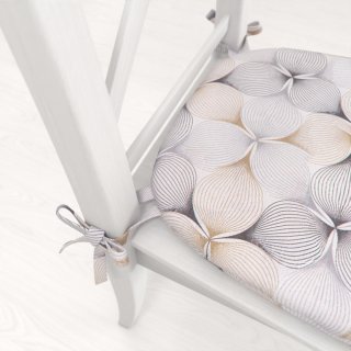 Oblý podsedák PML-031 Designové geometrické obrazce na bílém - 39x37x3 cm - detail 1 - Biante.cz