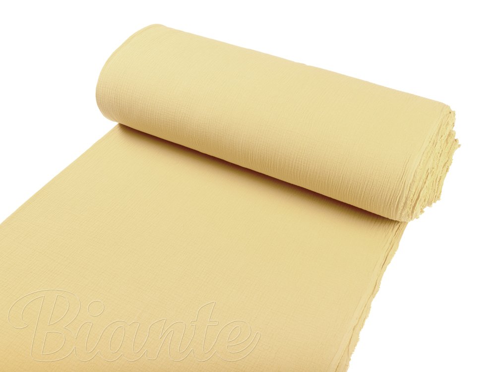 Mušelín dvojitá gázovina MSN-003 Pastelově žlutá - metráž šířka 140 cm - detail 2 - Biante.cz Mušelín dvojitá gázovina MSN-003 Pastelově žlutá - metráž šířka 140 cm - detail 2 - Biante.cz