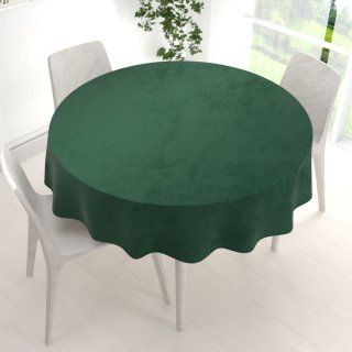 Velký sametový kulatý ubrus Velvet Premium SVP-012 Zelený - detail 1 - Biante.cz