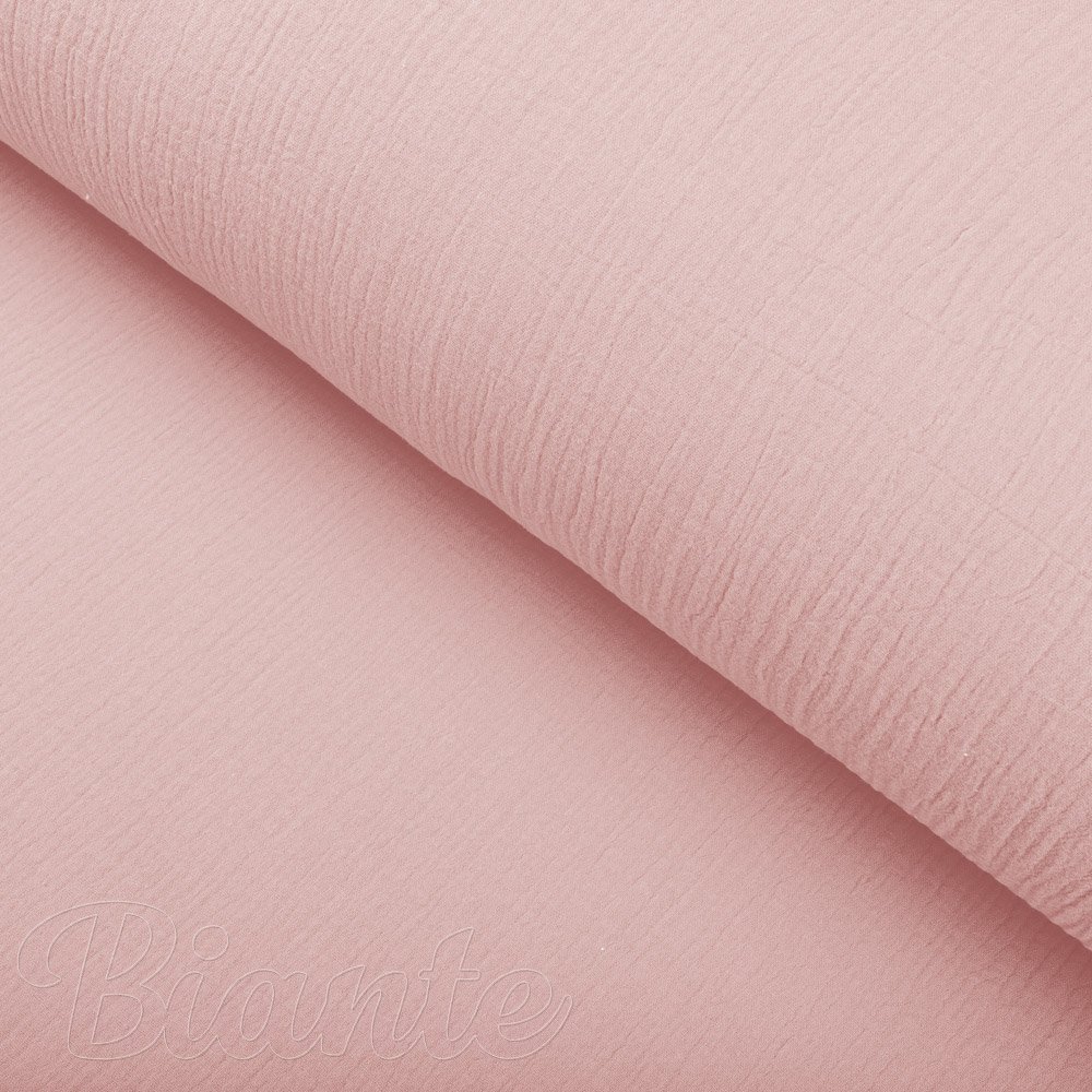 Mušelín dvojitá gázovina MSN-078 Pudrově růžová - metráž šířka 140 cm - detail 4 - Biante.cz