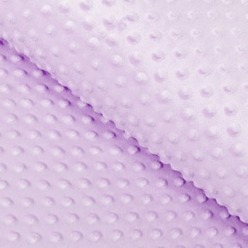 Dětská látka Minky 3D puntíky MKP-002 Fialová lila - šířka 150 cm