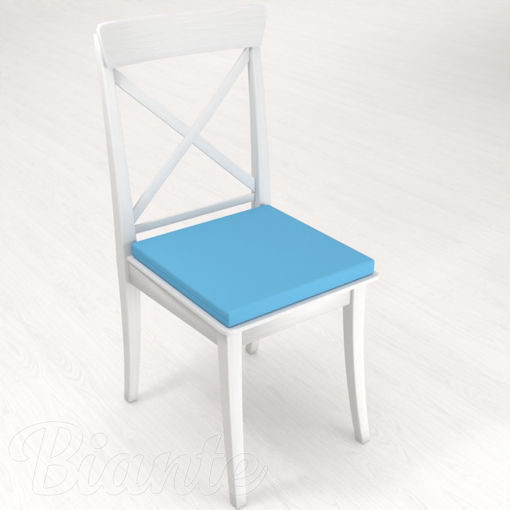 Čtvercový podsedák Rongo RG-065 Světle modrý - 38x38x3 cm - detail 1 - Biante.cz