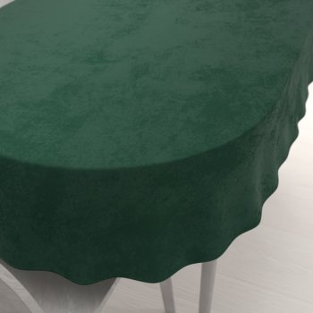 Sametový oválný ubrus Velvet Premium SVP-040 Lesní zelená - Biante.cz