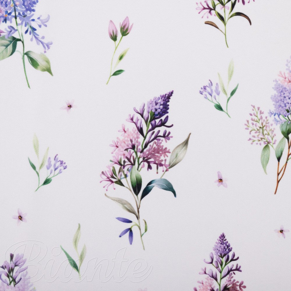 Teflonová látka na ubrusy TF-105 Šeříky na bílém - šířka 155 cm - detail 7 - Biante.cz