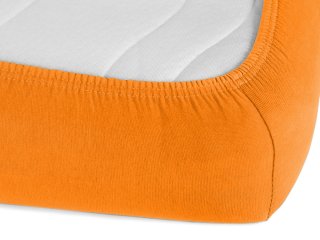 Jersey napínacie prestieradlo na vysoký matrac JR-006 Oranžové - detail 1 - Biante.sk Jersey napínacie prestieradlo na vysoký matrac JR-006 Oranžové - detail 1 - Biante.sk