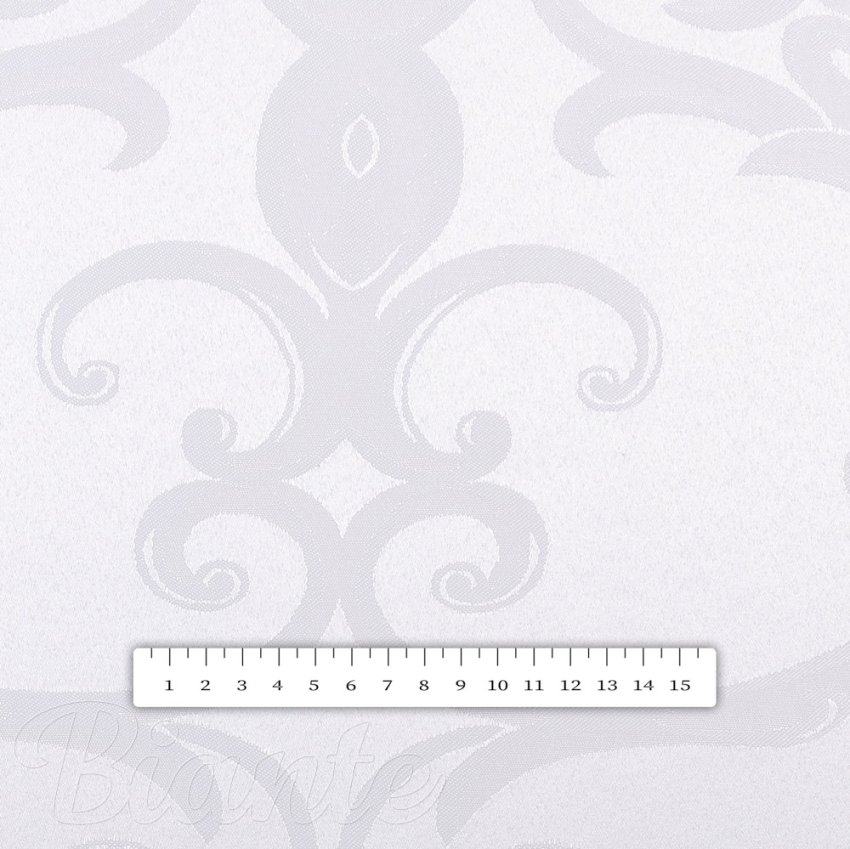 Dekorační látka Monako PM-125 Velký zámecký vzor bílý - šířka 320 cm - detail 7 - Biante.cz