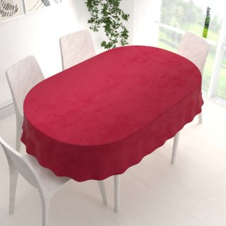 Velký sametový oválný ubrus Velvet Premium SVP-007 Malinově červený - detail 1 - Biante.cz