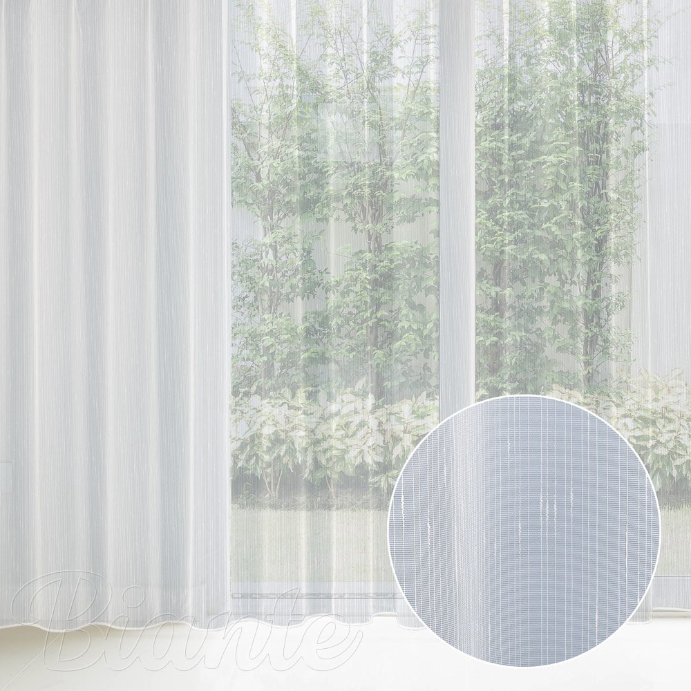 Záclona bílá s olůvkem vzor Prší - ZAC-023 výška 330 cm - Biante.cz