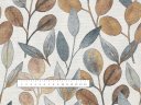 Dekorační látka Porto PRT-009 Modro-hnědé listy na režném - šířka 140 cm a 280 cm - detail 5 - Biante.cz