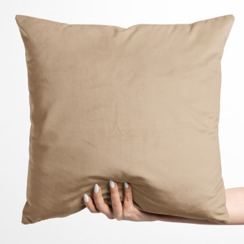 Sametový povlak na polštář Velvet Premium SVP-006 Pískově béžový - Biante.cz