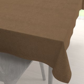 Obdélníkový ubrus/imitace broušené kůže Alcantara ALC-015 Světle hnědý - Biante.cz