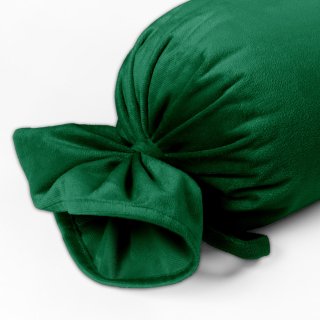 Sametový polštář válec bonbon Velvet Premium SVP-032 Zelený - detail 1 - Biante.cz