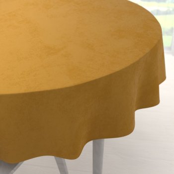 Zamatový okrúhly obrus Velvet Premium SVP-047 Horčicový - Biante.sk