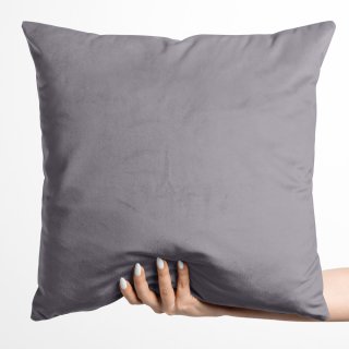 Sametový povlak na polštář Velvet Premium SVP-013 Šedý - Biante.cz