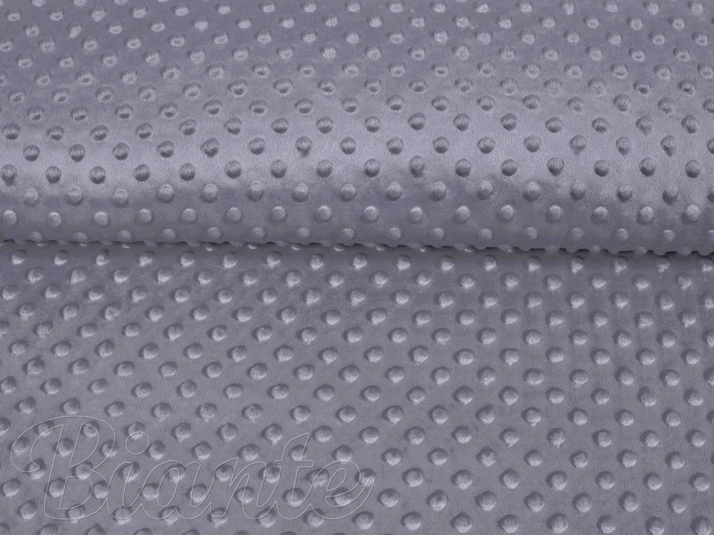 Dětská látka Minky 3D puntíky MKP-004 Tmavě šedá - šířka 150 cm - detail 4 - Biante.cz Dětská látka Minky 3D puntíky MKP-004 Tmavě šedá - šířka 150 cm - detail 4 - Biante.cz
