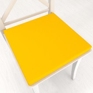 Čtvercový podsedák Rongo RG-029 Sytě žlutý - 38x38x3 cm - Biante.cz