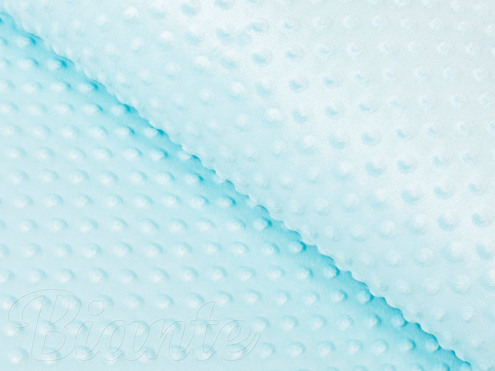 Dětská látka Minky 3D puntíky MKP-013 Ledová modrá - šířka 150 cm - Biante.cz Dětská látka Minky 3D puntíky MKP-013 Ledová modrá - šířka 150 cm - Biante.cz