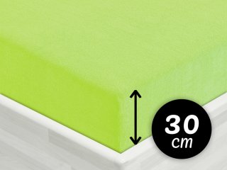 Froté napínacie prestieradlo na vysoký matrac FR-019 Žiarivo zelené - Biante.sk Froté napínacie prestieradlo na vysoký matrac FR-019 Žiarivo zelené - Biante.sk