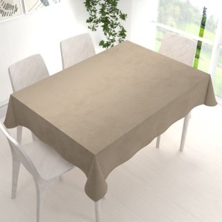 Sametový obdélníkový ubrus Velvet Premium SVP-030 Šedobéžový - detail 1 - Biante.cz