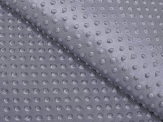 Dětská látka Minky 3D puntíky MKP-004 Tmavě šedá - šířka 150 cm - Biante.cz Dětská látka Minky 3D puntíky MKP-004 Tmavě šedá - šířka 150 cm - Biante.cz