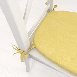 Oblý podsedák BKW-209 Žlutozelený žíhaný - 39x37x3 cm - detail 1 - Biante.cz