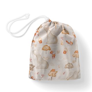 Bavlněný pytlík/sáček na přezůvky Sandra SA-692 Slon a jeho kamarádi na světle šedobéžovém - Biante.cz Bavlněný pytlík/sáček na přezůvky Sandra SA-692 Slon a jeho kamarádi na světle šedobéžovém - Biante.cz