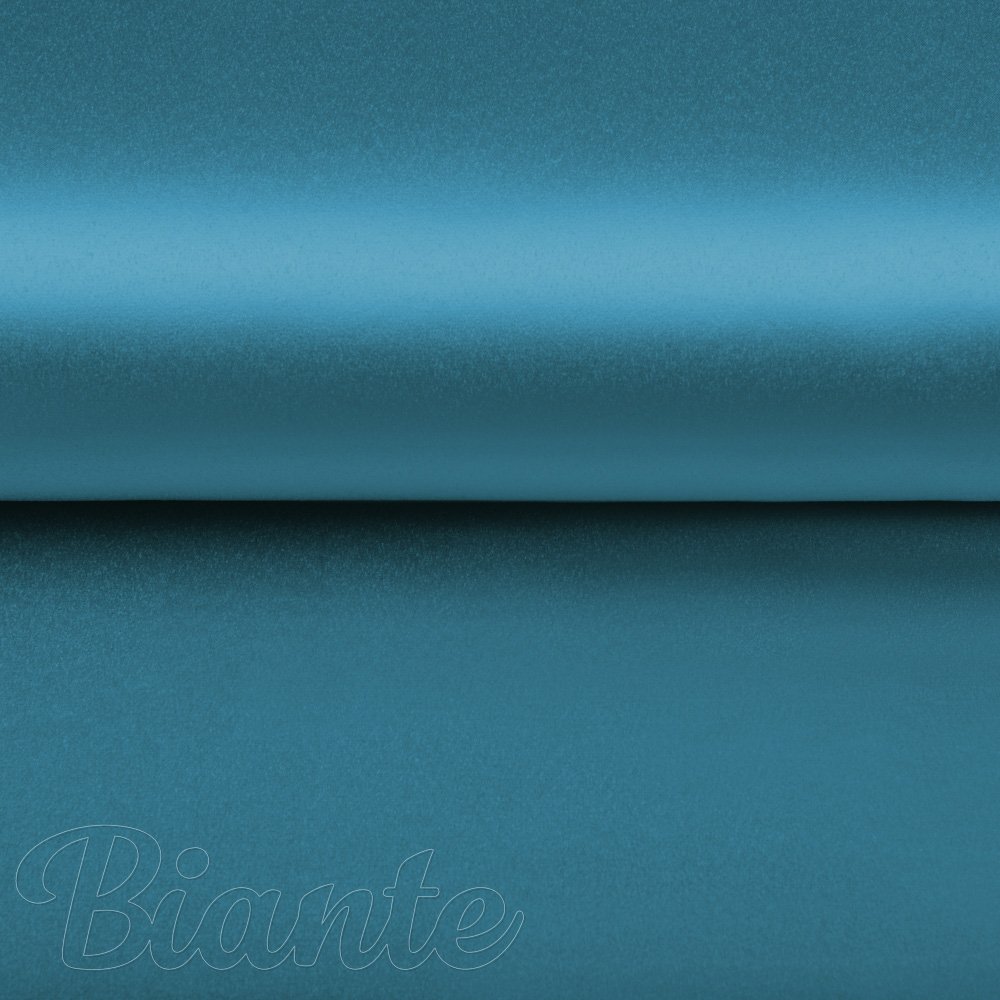 Látka polyesterový satén LUX-033 Petrolejově modrá - šířka 150 cm - detail 4 - Biante.cz