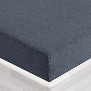 Dětské froté napínací prostěradlo do postýlky FR-029 Antracitově šedé - detail 1 - Biante.cz