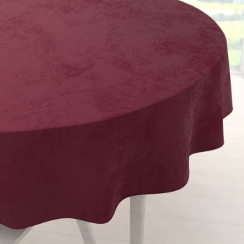 Sametový kulatý ubrus Velvet Premium SVP-010 Tmavě vínový - Biante.cz