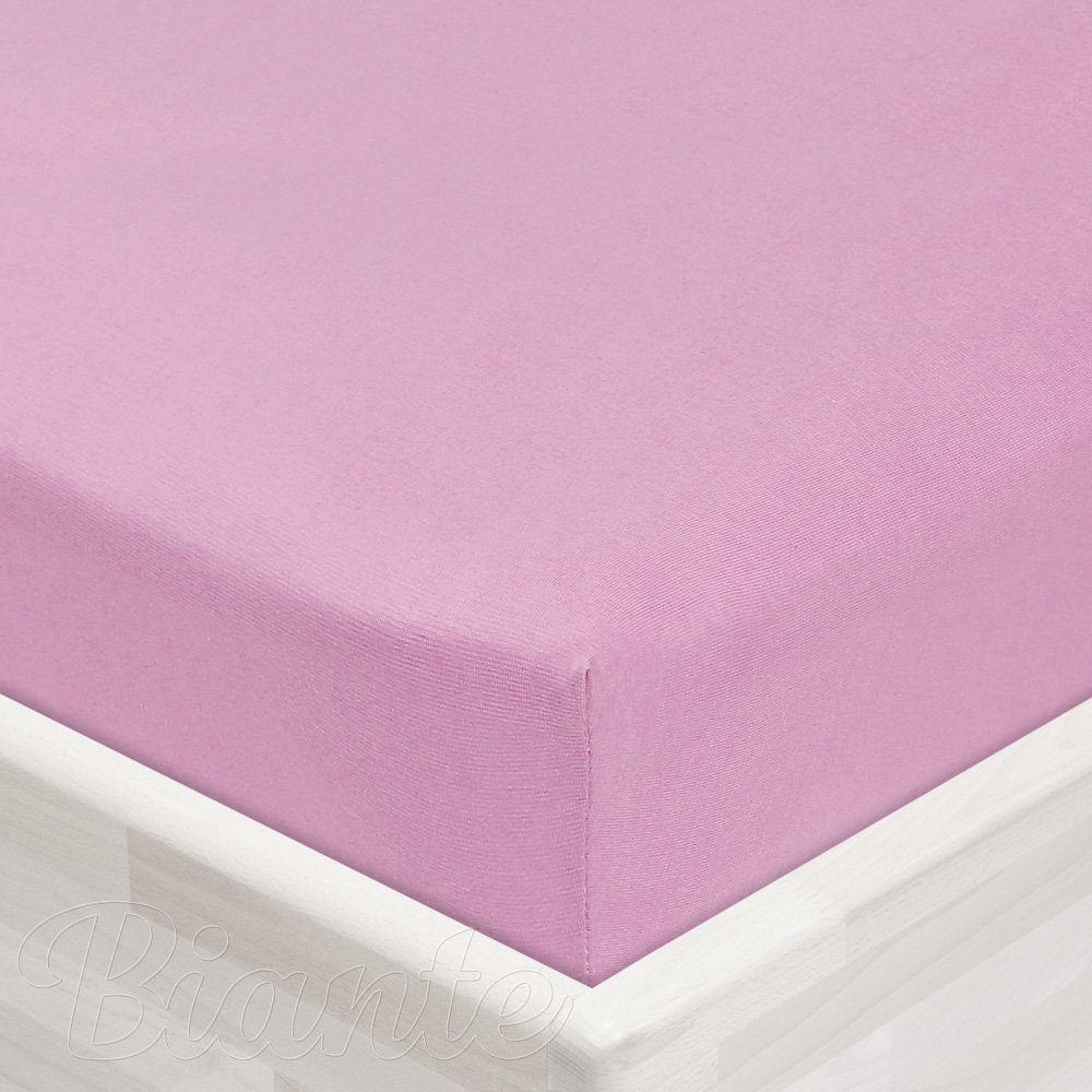 Dětské jersey napínací prostěradlo do postýlky JR-008 Růžová lila - detail 1 - Biante.cz