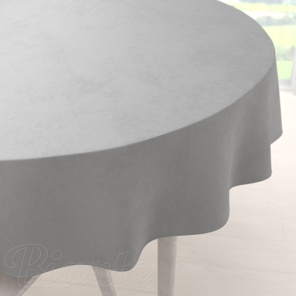Sametový kulatý ubrus Velvet Premium SVP-039 Šedý - Biante.cz