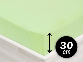 Jersey napínacie prestieradlo na vysoký matrac JR-018 Pastelovo zelené - Biante.sk Jersey napínacie prestieradlo na vysoký matrac JR-018 Pastelovo zelené - Biante.sk