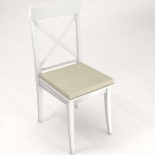 Čtvercový podsedák z imitace broušené kůže Alcantara ALC-021 Krémový - 38x38x3 cm - detail 1 - Biante.cz