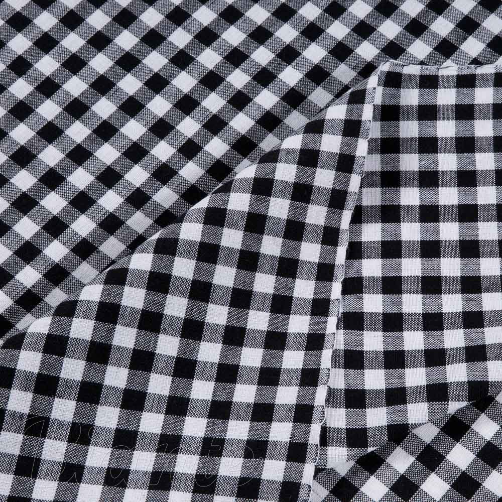 Bavlněná látka Olivia OL-015 Černo-bílá kostka malá - šířka 150 cm - detail 3 - Biante.cz
