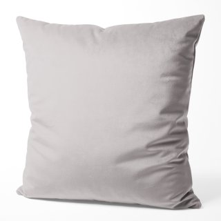 Sametový povlak na polštář SV-011 Světle šedý 40x40 cm - SKLADEM - Biante.cz Sametový povlak na polštář SV-011 Světle šedý 40x40 cm - SKLADEM - Biante.cz